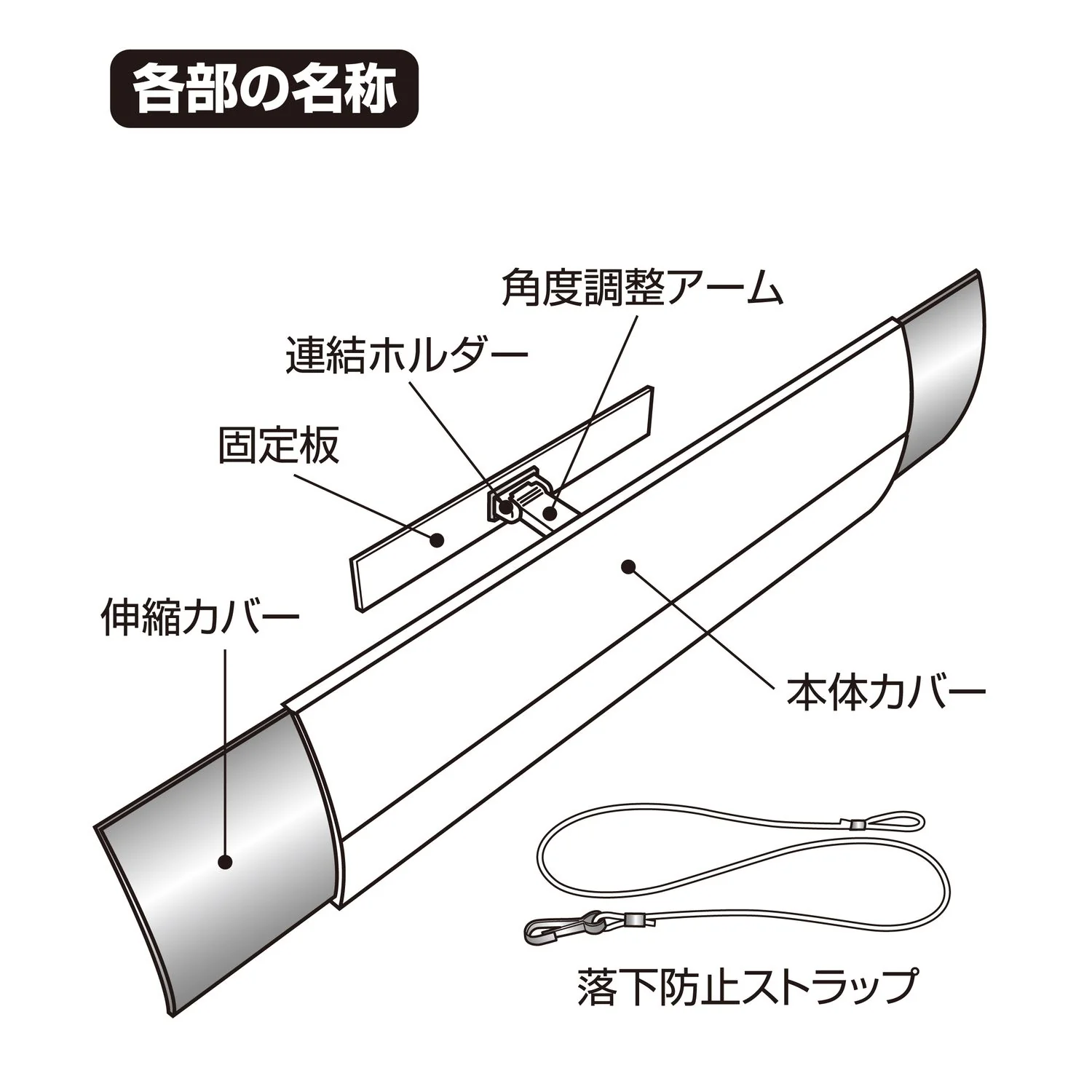 伊勢藤 エアコン風よけカバー I4783(BK) ブラック - Image 8